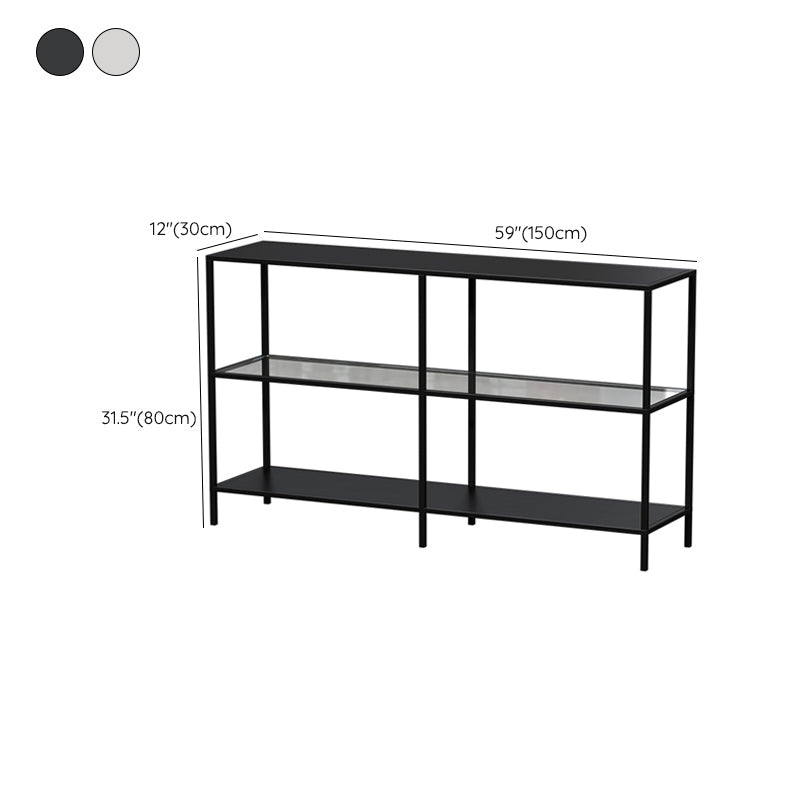 Contemporary Rectangle Console Accent Table Antique Finish Console Sofa Table in Metal Clearhalo 'Console Tables' 'console_tables' 'Entry & Mudroom Furniture' 'furn' 'furn_console_tables' 'Furniture' 6598948