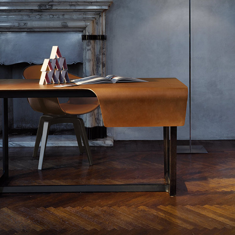 Contemporary Rectangular Writing Desk Bedroom Office Desk with Black Legs Clearhalo 'furn' 'furn_office_desk' 'Furniture' 'Office Desks' 'Office Furniture' 'office_desk' 6599496