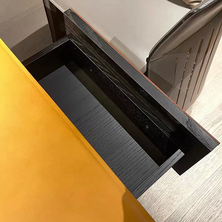 Contemporary Rectangular Writing Desk Bedroom Office Desk with Black Legs Clearhalo 'furn' 'furn_office_desk' 'Furniture' 'Office Desks' 'Office Furniture' 'office_desk' 6599499