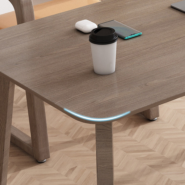 Zeitgenössischer rechteckiger Schreibtisch Holzbüro für Schlafzimmer