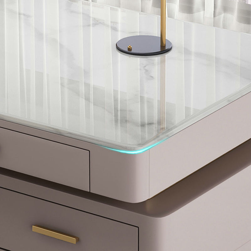 29.25-inch Height Classic Glam Office Desk Curved Stone Writing Desk Clearhalo 'furn' 'furn_office_desk' 'Furniture' 'Office Desks' 'Office Furniture' 'office_desk' 6599613