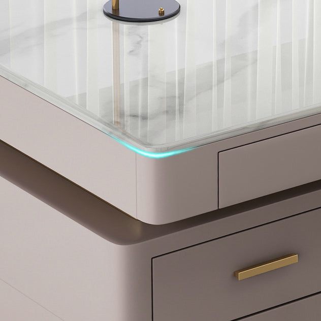 29.25-inch Height Classic Glam Office Desk Curved Stone Writing Desk Clearhalo 'furn' 'furn_office_desk' 'Furniture' 'Office Desks' 'Office Furniture' 'office_desk' 6599614