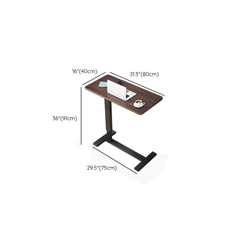 Contemporary Curved Writing Desk Pedestal Office Desk with Metal Legs Clearhalo 'furn' 'furn_office_desk' 'Furniture' 'Office Desks' 'Office Furniture' 'office_desk' 6599659