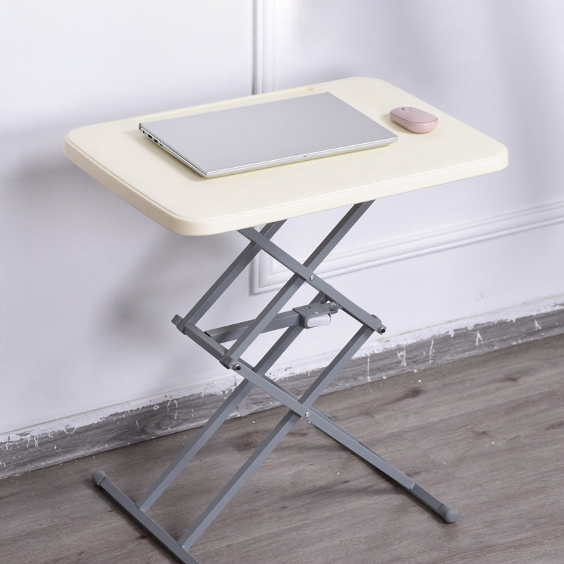 Contemporary Bedroom Office Desk Rectangular Writing Desk with Legs 25.2"L x 17.7"W x 27.2"H White Clearhalo 'furn' 'furn_office_desk' 'Furniture' 'Office Desks' 'Office Furniture' 'office_desk' 6599738