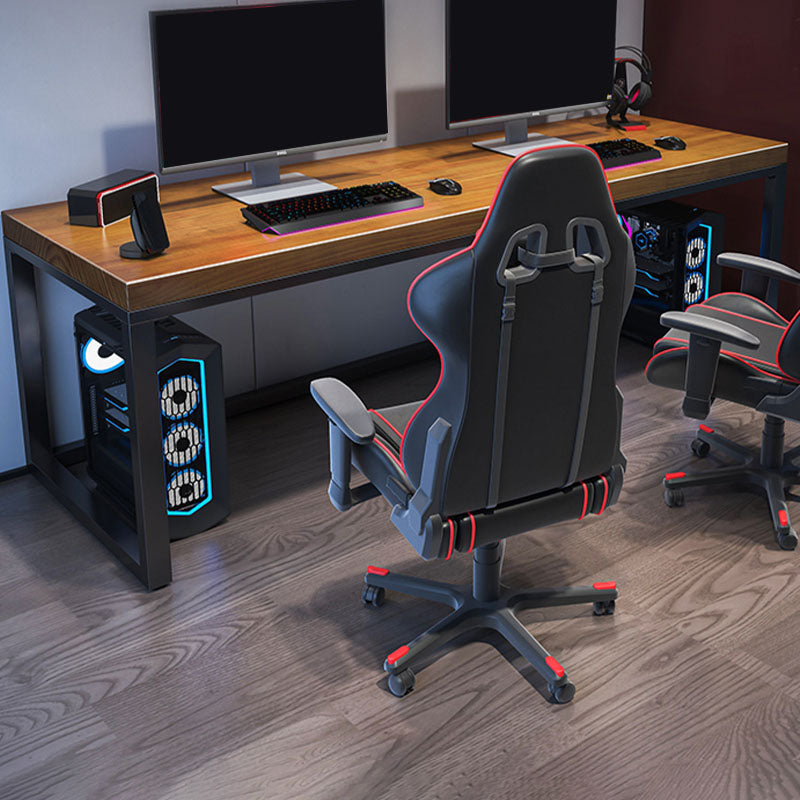 Scrivania rettangolare da ufficio rettangolare scrivania in legno con gambe metalliche