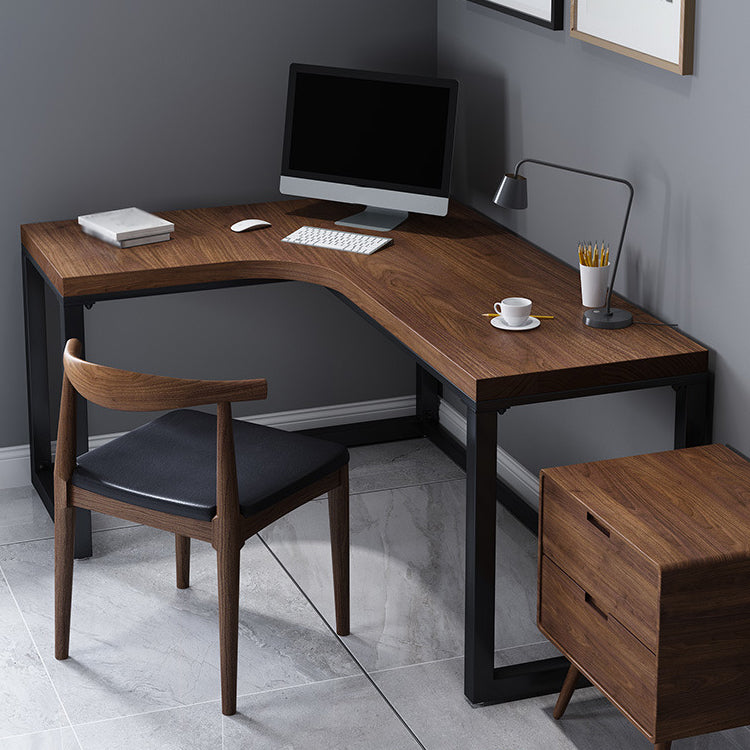 29,25 inch Hoogte Industrial Office Desk Solid Wood L-Shape Writing Desk