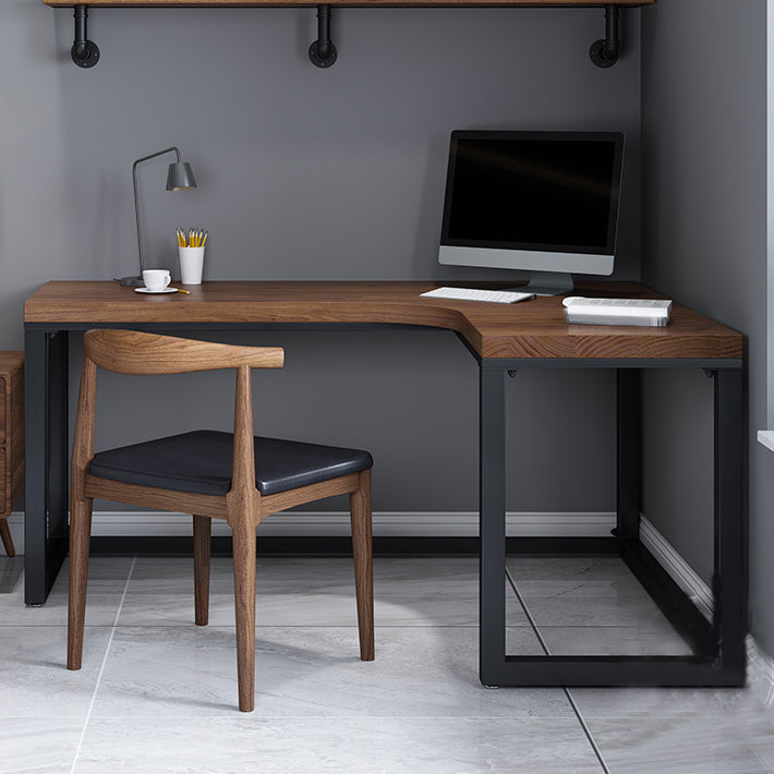 29,25 inch Hoogte Industrial Office Desk Solid Wood L-Shape Writing Desk