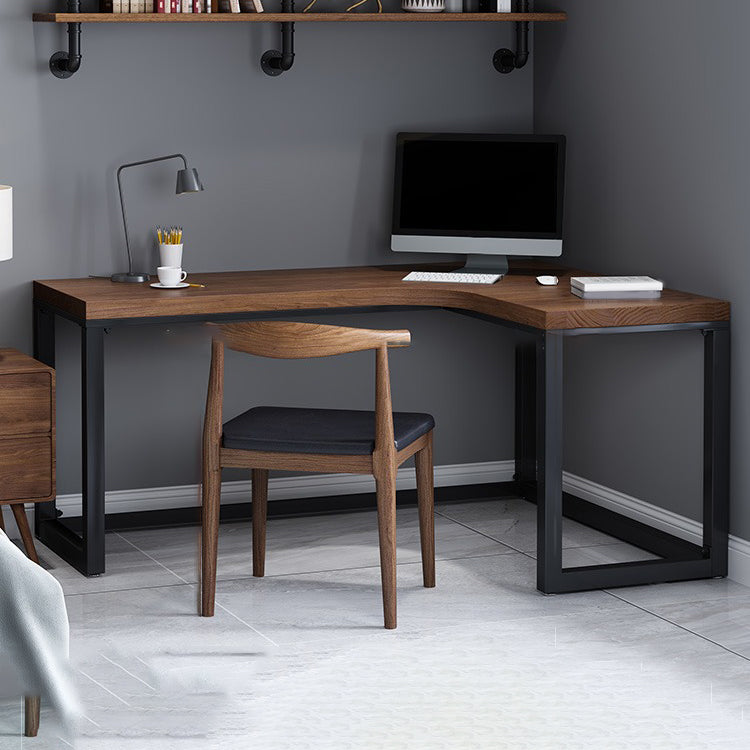 29,25 inch Hoogte Industrial Office Desk Solid Wood L-Shape Writing Desk