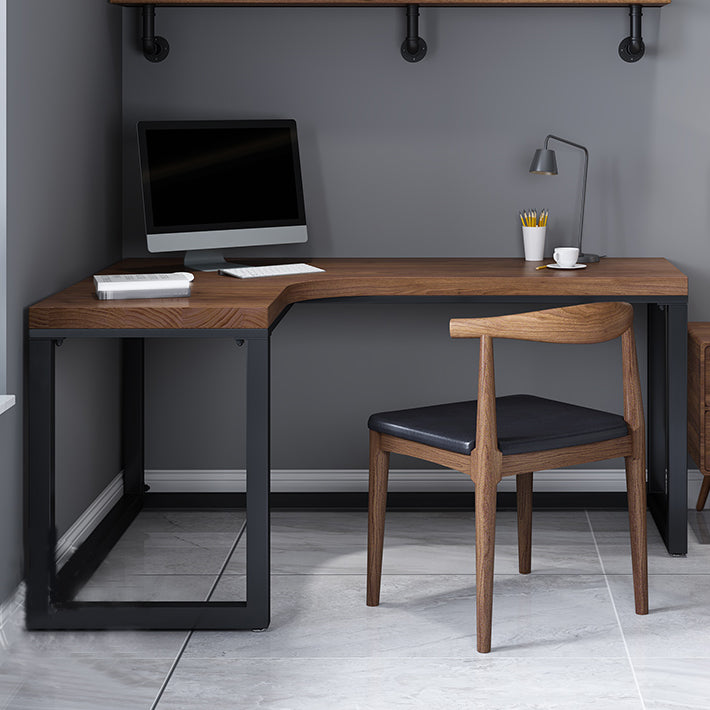 29,25 inch Hoogte Industrial Office Desk Solid Wood L-Shape Writing Desk