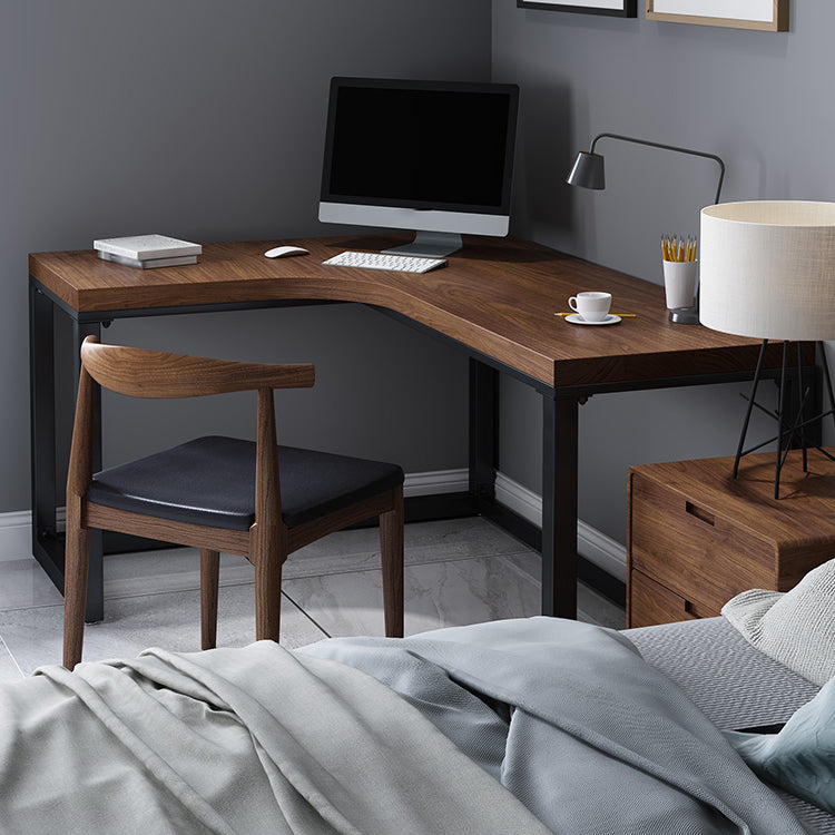 29,25 inch Hoogte Industrial Office Desk Solid Wood L-Shape Writing Desk