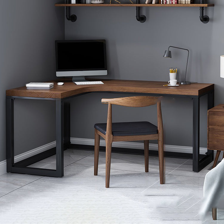 29,25 inch Hoogte Industrial Office Desk Solid Wood L-Shape Writing Desk