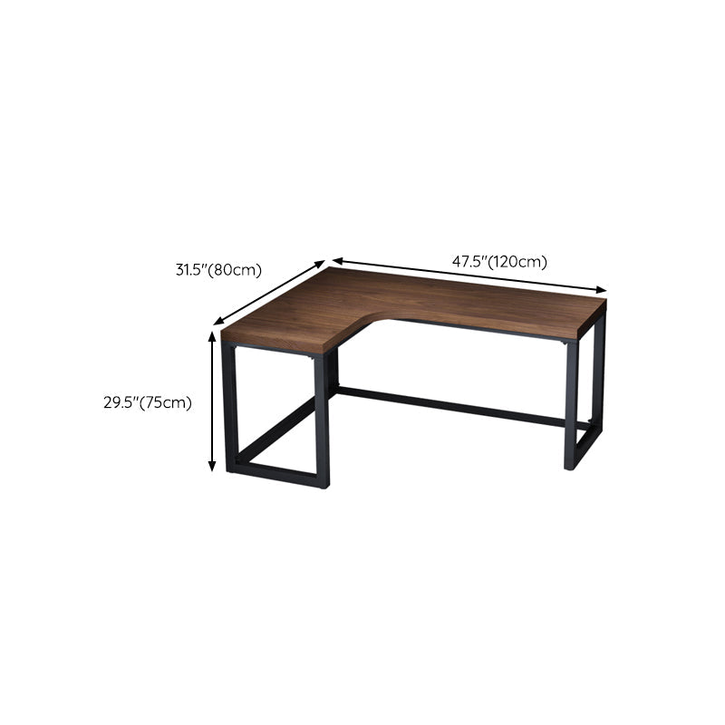 29,25 inch Hoogte Industrial Office Desk Solid Wood L-Shape Writing Desk