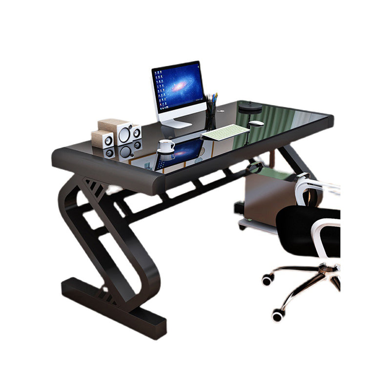 29.53" H Contemporary Rectangular Computer Desk Antique Finish Office Desk Clearhalo 'furn' 'furn_office_desk' 'Furniture' 'Office Desks' 'Office Furniture' 'office_desk' 6599839