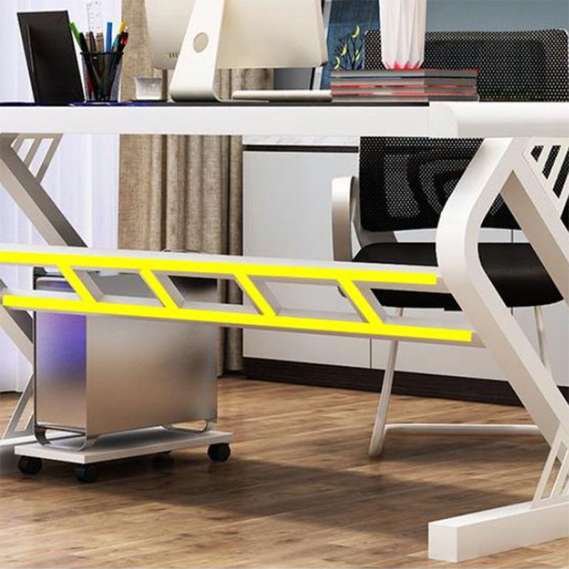 29.53" H Contemporary Rectangular Computer Desk Antique Finish Office Desk Clearhalo 'furn' 'furn_office_desk' 'Furniture' 'Office Desks' 'Office Furniture' 'office_desk' 6599842