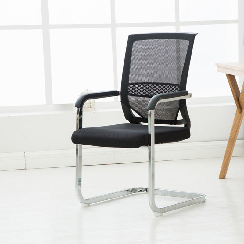 No Wheels Office Chair Modern Fixed Arms Upholstered No Distressing Desk Chair Clearhalo 'furn' 'furn_office_chair' 'Furniture' 'Office Chairs' 'Office Furniture' 'office_chair' 6599931