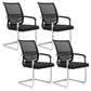 No Wheels Office Chair Modern Fixed Arms Upholstered No Distressing Desk Chair Black 4 Piece Set Clearhalo 'furn' 'furn_office_chair' 'Furniture' 'Office Chairs' 'Office Furniture' 'office_chair' 6599932