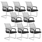 No Wheels Office Chair Modern Fixed Arms Upholstered No Distressing Desk Chair Grey 8 Piece Set Clearhalo 'furn' 'furn_office_chair' 'Furniture' 'Office Chairs' 'Office Furniture' 'office_chair' 6599937