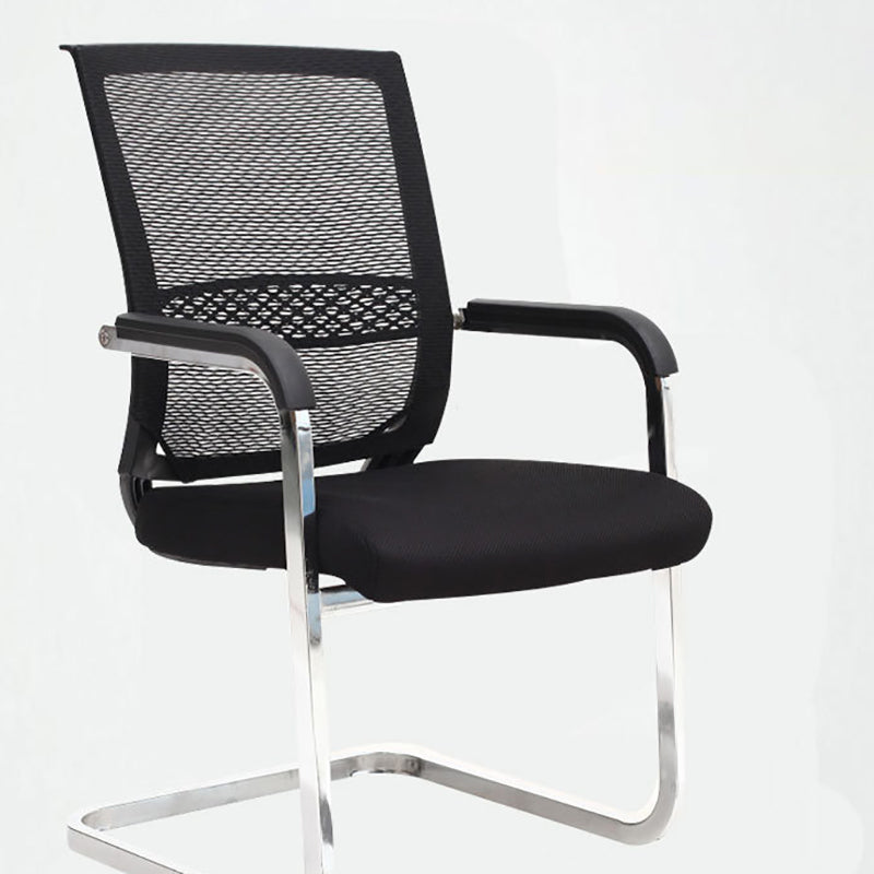 No Wheels Office Chair Modern Fixed Arms Upholstered No Distressing Desk Chair Clearhalo 'furn' 'furn_office_chair' 'Furniture' 'Office Chairs' 'Office Furniture' 'office_chair' 6599944