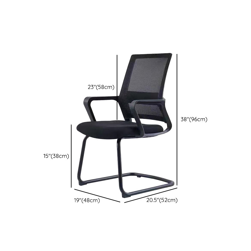Modern Office Chair Fixed Arms Upholstered No Distressing Desk Chair Clearhalo 'furn' 'furn_office_chair' 'Furniture' 'Office Chairs' 'Office Furniture' 'office_chair' 6599992