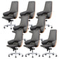 Modern Leather Managers Chair No Arm Executive Chair for Office Black 8 Piece Set Clearhalo 'furn' 'furn_office_chair' 'Furniture' 'Office Chairs' 'Office Furniture' 'office_chair' 6600025