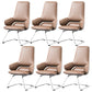 Modern Leather Managers Chair No Arm Executive Chair for Office Brown 6 Piece Set Clearhalo 'furn' 'furn_office_chair' 'Furniture' 'Office Chairs' 'Office Furniture' 'office_chair' 6600033