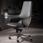 Modern Leather Managers Chair No Arm Executive Chair for Office Black 1 Piece Clearhalo 'furn' 'furn_office_chair' 'Furniture' 'Office Chairs' 'Office Furniture' 'office_chair' 6600034