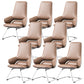 Modern Leather Managers Chair No Arm Executive Chair for Office Brown 8 Piece Set Clearhalo 'furn' 'furn_office_chair' 'Furniture' 'Office Chairs' 'Office Furniture' 'office_chair' 6600035