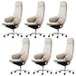 Modern Leather Managers Chair No Arm Executive Chair for Office Light Grey 6 Piece Set Clearhalo 'furn' 'furn_office_chair' 'Furniture' 'Office Chairs' 'Office Furniture' 'office_chair' 6600038