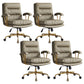 Padded Arms Modern Office Chair Adjustable Seat Height Desk Chair with Wheels Green 4 Piece Set Clearhalo 'furn' 'furn_office_chair' 'Furniture' 'Office Chairs' 'Office Furniture' 'office_chair' 6600062