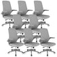 Modern Office Chair Tilt Mechanism Padded Arms Desk Chair with Wheels Grey 8 Piece Set Clearhalo 'furn' 'furn_office_chair' 'Furniture' 'Office Chairs' 'Office Furniture' 'office_chair' 6600084