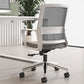 Modern Fixed Arms Conference Chair Mesh Seat and Back Chair for Office Grey 1 Piece Casters Included Clearhalo 'furn' 'furn_office_chair' 'Furniture' 'Office Chairs' 'Office Furniture' 'office_chair' 6600104