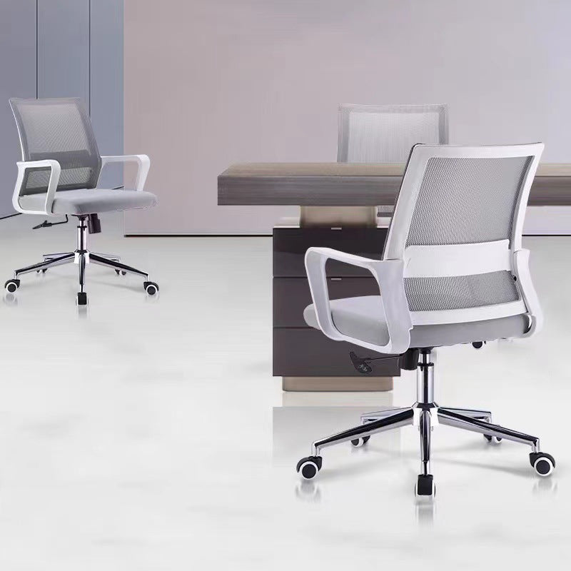 Modern Fixed Arms Conference Chair Mesh Seat and Back Chair for Office Clearhalo 'furn' 'furn_office_chair' 'Furniture' 'Office Chairs' 'Office Furniture' 'office_chair' 6600110
