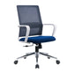 Modern Fixed Arms Conference Chair Mesh Seat and Back Chair for Office Blue 1 Piece Casters Included Clearhalo 'furn' 'furn_office_chair' 'Furniture' 'Office Chairs' 'Office Furniture' 'office_chair' 6600122