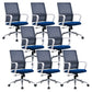 Modern Fixed Arms Conference Chair Mesh Seat and Back Chair for Office Blue 8 Piece Set Casters Included Clearhalo 'furn' 'furn_office_chair' 'Furniture' 'Office Chairs' 'Office Furniture' 'office_chair' 6600126