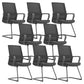 Modern Fixed Arms Conference Chair Mesh Seat and Back Chair for Office Black 8 Piece Set Casters Not Included Clearhalo 'furn' 'furn_office_chair' 'Furniture' 'Office Chairs' 'Office Furniture' 'office_chair' 6600136