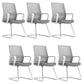 Modern Fixed Arms Conference Chair Mesh Seat and Back Chair for Office Grey 6 Piece Set Casters Not Included Clearhalo 'furn' 'furn_office_chair' 'Furniture' 'Office Chairs' 'Office Furniture' 'office_chair' 6600140