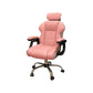 Modern Style Gaming Chair Faux Leather Fixed Arm Desk Chair for Home Pink 1 Piece Without Footrest Clearhalo 'furn' 'furn_office_chair' 'Furniture' 'Office Chairs' 'Office Furniture' 'office_chair' 6600284
