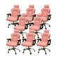 Modern Style Gaming Chair Faux Leather Fixed Arm Desk Chair for Home Pink 8 Piece Set Without Footrest Clearhalo 'furn' 'furn_office_chair' 'Furniture' 'Office Chairs' 'Office Furniture' 'office_chair' 6600291