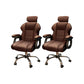 Modern Style Gaming Chair Faux Leather Fixed Arm Desk Chair for Home Coffee 2 Piece Set Without Footrest Clearhalo 'furn' 'furn_office_chair' 'Furniture' 'Office Chairs' 'Office Furniture' 'office_chair' 6600296