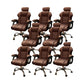 Modern Style Gaming Chair Faux Leather Fixed Arm Desk Chair for Home Coffee 8 Piece Set Without Footrest Clearhalo 'furn' 'furn_office_chair' 'Furniture' 'Office Chairs' 'Office Furniture' 'office_chair' 6600301