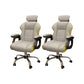 Modern Style Gaming Chair Faux Leather Fixed Arm Desk Chair for Home Light Gray 2 Piece Set Without Footrest Clearhalo 'furn' 'furn_office_chair' 'Furniture' 'Office Chairs' 'Office Furniture' 'office_chair' 6600304