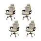 Modern Style Gaming Chair Faux Leather Fixed Arm Desk Chair for Home Light Gray 4 Piece Set Without Footrest Clearhalo 'furn' 'furn_office_chair' 'Furniture' 'Office Chairs' 'Office Furniture' 'office_chair' 6600305