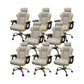 Modern Style Gaming Chair Faux Leather Fixed Arm Desk Chair for Home Light Gray 8 Piece Set Without Footrest Clearhalo 'furn' 'furn_office_chair' 'Furniture' 'Office Chairs' 'Office Furniture' 'office_chair' 6600307