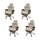 Modern Style Gaming Chair Faux Leather Fixed Arm Desk Chair for Home Light Gray 4 Piece Set With Footrest Clearhalo 'furn' 'furn_office_chair' 'Furniture' 'Office Chairs' 'Office Furniture' 'office_chair' 6600330