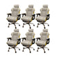 Modern Style Gaming Chair Faux Leather Fixed Arm Desk Chair for Home Light Gray 6 Piece Set With Footrest Clearhalo 'furn' 'furn_office_chair' 'Furniture' 'Office Chairs' 'Office Furniture' 'office_chair' 6600331