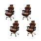 Modern Style Gaming Chair Faux Leather Fixed Arm Desk Chair for Home Coffee 4 Piece Set With Footrest Clearhalo 'furn' 'furn_office_chair' 'Furniture' 'Office Chairs' 'Office Furniture' 'office_chair' 6600339