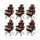 Modern Style Gaming Chair Faux Leather Fixed Arm Desk Chair for Home Coffee 6 Piece Set With Footrest Clearhalo 'furn' 'furn_office_chair' 'Furniture' 'Office Chairs' 'Office Furniture' 'office_chair' 6600340