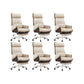 Modern No Arm Executive Chair Tilt Mechanism Managers Chair for Office Beige 6 Piece Set Clearhalo 'furn' 'furn_office_chair' 'Furniture' 'Office Chairs' 'Office Furniture' 'office_chair' 6600381