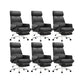 Modern No Arm Executive Chair Tilt Mechanism Managers Chair for Office Black 6 Piece Set Clearhalo 'furn' 'furn_office_chair' 'Furniture' 'Office Chairs' 'Office Furniture' 'office_chair' 6600389