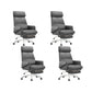Modern No Arm Executive Chair Tilt Mechanism Managers Chair for Office Gray 4 Piece Set Clearhalo 'furn' 'furn_office_chair' 'Furniture' 'Office Chairs' 'Office Furniture' 'office_chair' 6600395